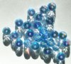 25 5x7mm Faceted Light Sapphire AB Donut Beads